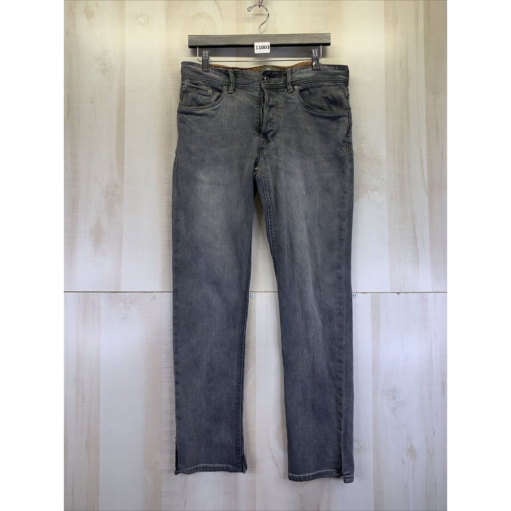 Timberland Echo Lake Distressed Grey Skinny Button Fly Jeans Mens 32-11003